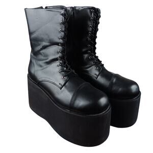 Pleaser Funtasma Monster-10 Costume Boots Mens M 10-11 Black 5" Platform Combat